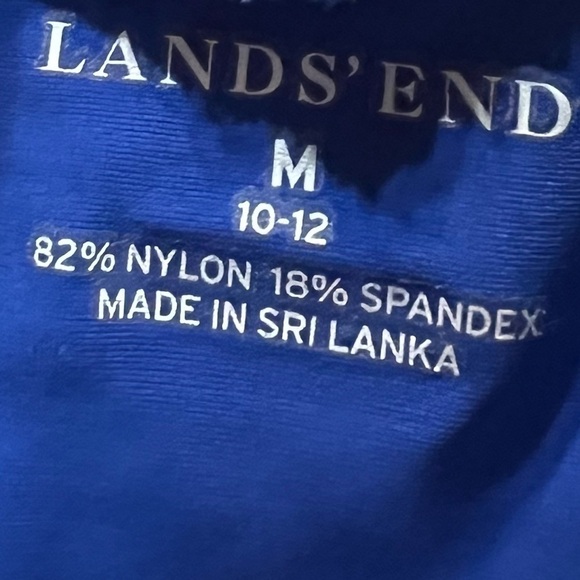 𝅺LAND’S End Rash Guard Swim Top in Vibrant Blue, Youth Boy’s 10/12 - Picture 2 of 4